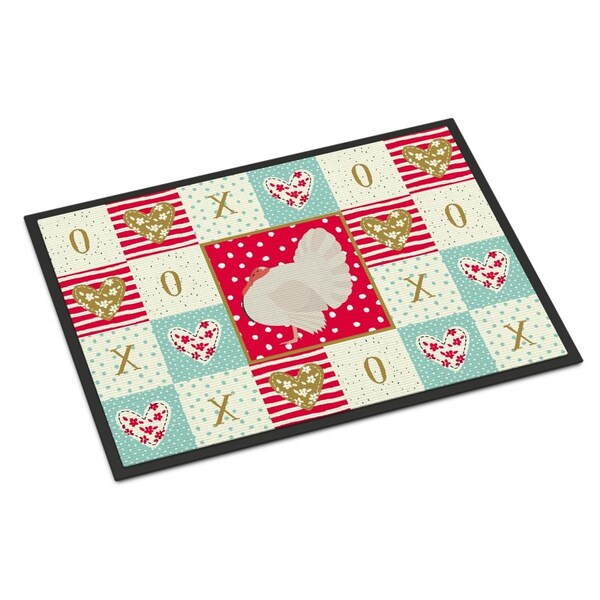 Carolines Treasures 18 x 27 in. White Holland Turkey Love Indoor or Outdoor Mat CK5410MAT - main